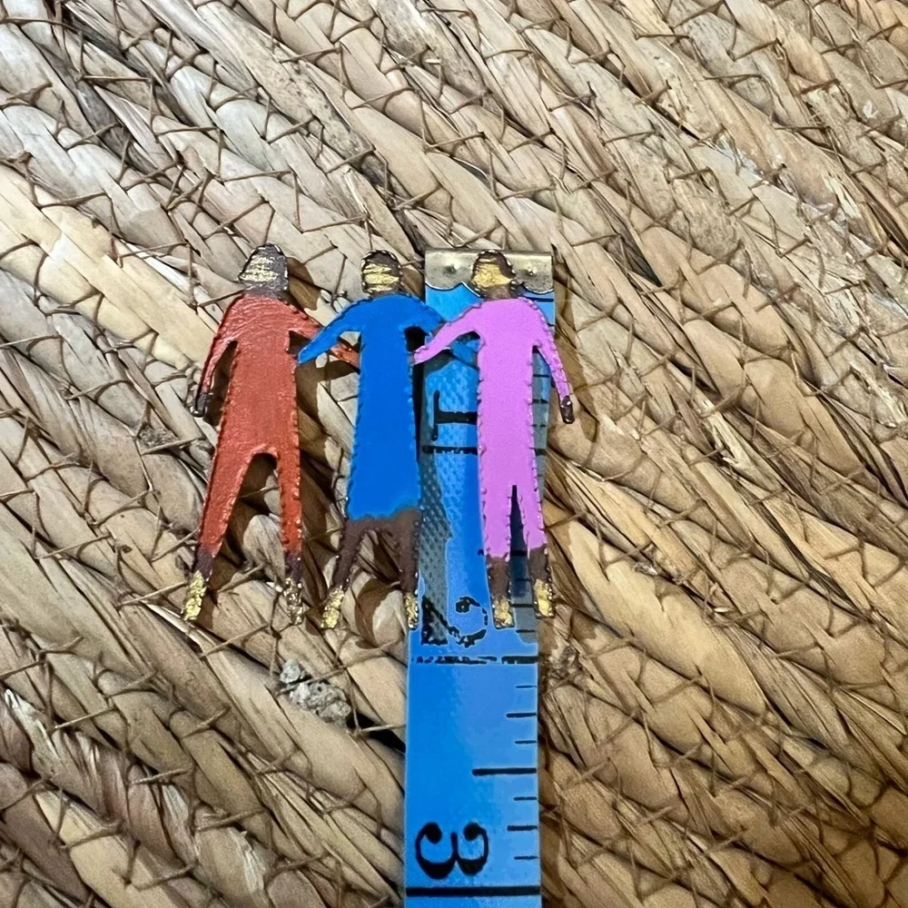 Colorful Trio Figurine Brooch